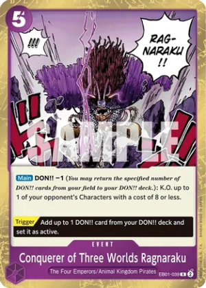 Conquerer of Three Worlds Ragnaraku - Extra Booster: Memorial Collection (EB01-039 R)