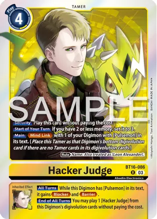 Hacker Judge - Beginning Observer (BT16-086 R)