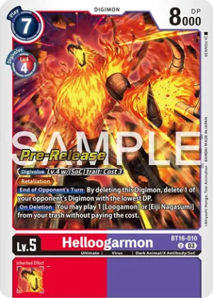 Helloogarmon - Beginning Observer Pre-Release Cards (BT16-010 U)
