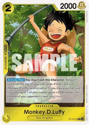 Monkey.D.Luffy (014) - Ultra Deck: The Three Brothers (ST13-014)
