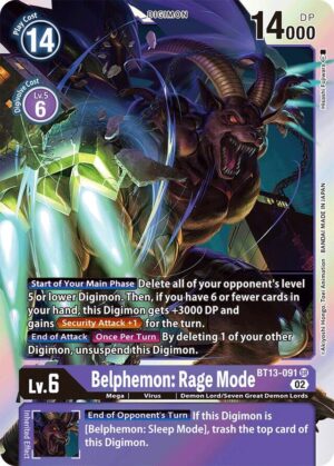 Belphemon: Rage Mode - Versus Royal Knights (BT13-091 SR)