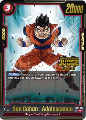 Son Gohan : Adolescence (Judge Pack (Store Judge) 01) - Tournament and Championship Promos (DBSFW_TPR)