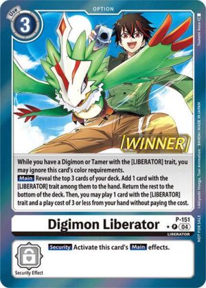 Digimon Liberator - P-151 (Store Tournament 2024 Jul. - Sep. Winner Pack) - Digimon Promotion Cards (D-PR)