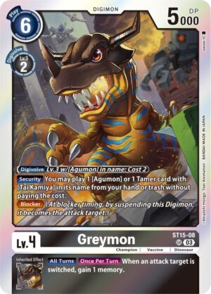 Greymon - Starter Deck 15: Dragon of Courage (ST15-08 SR)