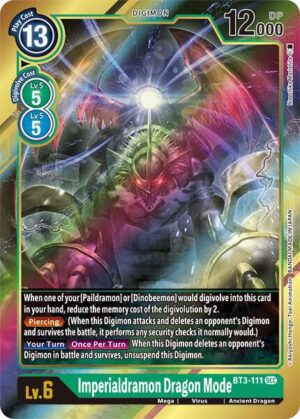 Imperialdramon Dragon Mode (Secret Rare) (Alternate Art) - Release Special Booster (BT3-111 SEC)