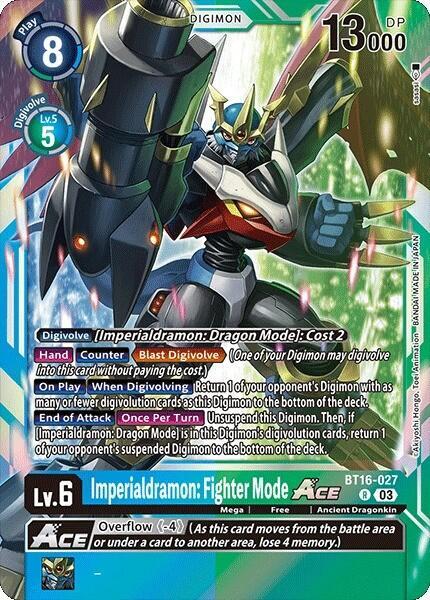Imperialdramon: Fighter Mode ACE - Beginning Observer (BT16-027 R)
