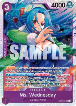 Ms. Wednesday - Extra Booster: Memorial Collection (EB01-034 SR)