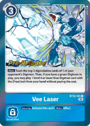 Vee Laser - Across Time Pre-Release Cards (BT12_PR)