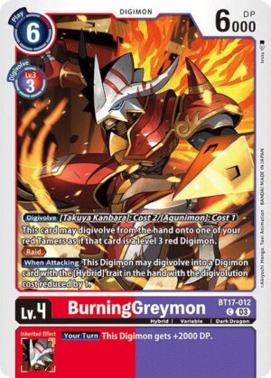 BurningGreymon - Secret Crisis (BT17-012 C)