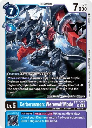 Cerberusmon: Werewolf Mode - Secret Crisis (BT17-025 U)