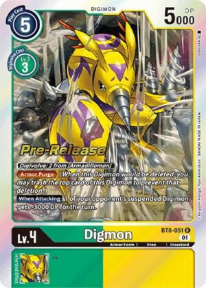 Digmon - New Awakening Pre-Release Cards (BT08_PR)
