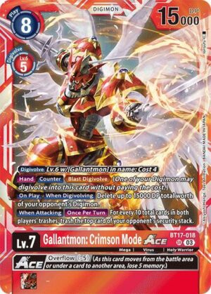 Gallantmon: Crimson Mode ACE - Secret Crisis (BT17-018 SR)