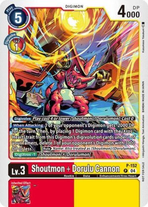 Shoutmon + Dorulu Cannon (Store Tournament 2024 Oct. - Dec. Participation Pack) - Digimon Promotion Cards (D-PR)