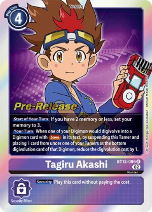 Tagiru Akashi - Across Time Pre-Release Cards (BT12_PR)
