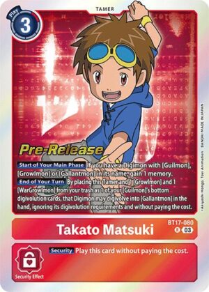 Takato Matsuki - Secret Crisis Pre-Release Cards (BT17_PR)