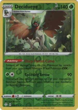 Decidueye - 008/072 - Holo Rare Reverse Holo