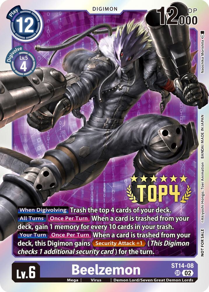 Beelzemon (Digimon 3-On-3 Top 4) - Starter Deck 14: Beelzemon Advanced Deck Set (ST14-08 SR)