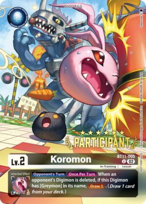 Koromon (Digimon 3-On-3 Participation) - Dimensional Phase (BT11-005 U)