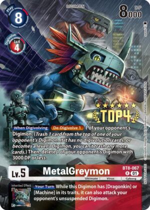 MetalGreymon (Digimon 3-On-3 Top 4) - New Awakening (BT8-067 R)