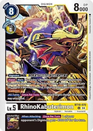 RhinoKabuterimon - Release Special Booster 2.0 (BT18-070 U)