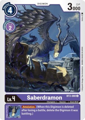 Saberdramon - Release Special Booster (BT3-080 C)