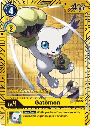 Gatomon - P-006 (2nd Anniversary Card Set) - Digimon Promotion Cards (D-PR)
