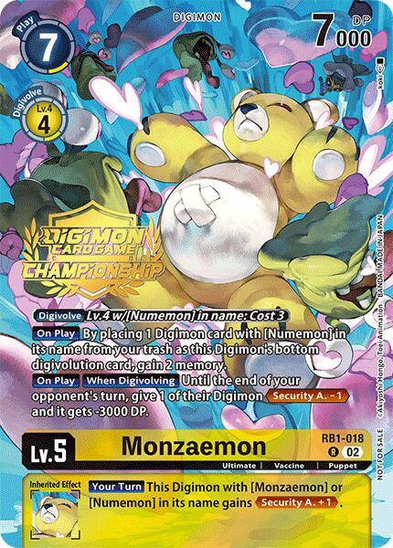 Monzaemon (Championship 2024 Tamers Pack) - Resurgence Booster (RB1-018 R)