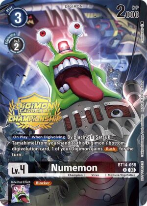 Numemon (Championship 2024 Tamers Pack) - Blast Ace (BT14-058 R)