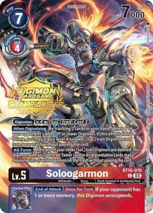 Soloogarmon (Championship 2024 Tamers Pack) - Beginning Observer (BT16-076 U)