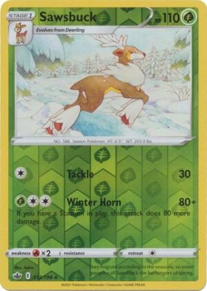 Sawsbuck - 012/198 - Rare Reverse Holo