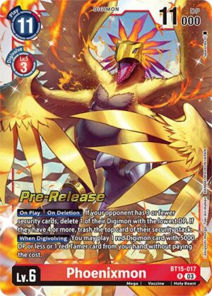 Phoenixmon - Exceed Apocalypse Pre-Release Cards (BT15_PR)