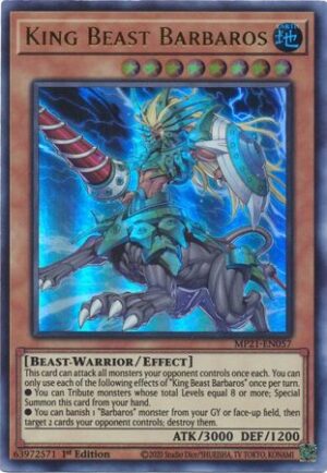 King Beast Barbaros - MP21-EN057 - Ultra Rare