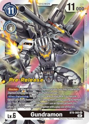 Gundramon - Double Diamond Pre-Release Cards (BT06_PR)