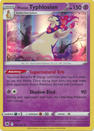 Hisuian Typhlosion - 052/189 - Holo Rare