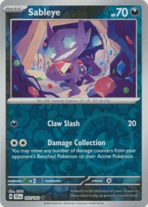 Sableye - 107/162 - Uncommon Reverse Holo