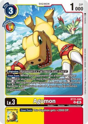 Agumon - BT21-040 - World Convergence (BT21-040 U)