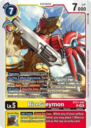 RizeGreymon - World Convergence (BT21-044 U)