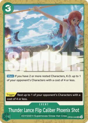 Thunder Lance Flip Caliber Phoenix Shot - Emperors in the New World (OP09-040 UC)