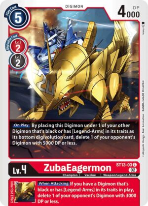 ZubaEagermon - Starter Deck 13: Ragnaloardmon (ST13-03 C)