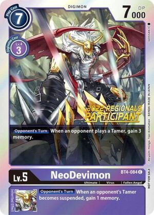 NeoDevimon (2022 Championship Online Regional) [Online Participant] - Great Legend (BT4-084 C)