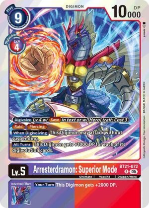 Arresterdramon: Superior Mode - World Convergence (BT21-072 R)