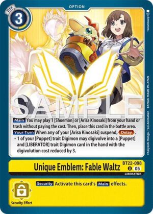 Unique Emblem: Fable Waltz - Cyber Eden (BT22-098 U)