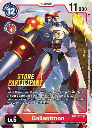 Gallantmon - BT2-020 (Store Participant) - Release Special Booster 1.0 (BT2-020 SR)