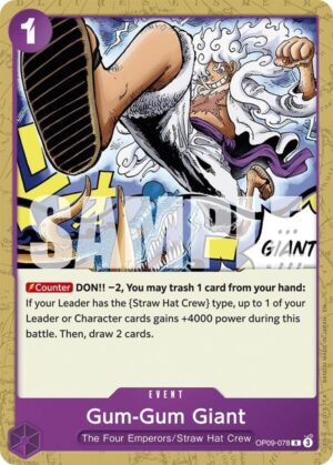 Gum-Gum Giant (Reprint) - Starter Deck 26: PURPLE/BLACK Monkey.D.Luffy (OP09-078 R)