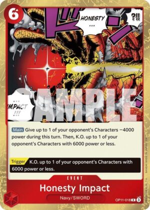 Honesty Impact - A Fist of Divine Speed (OP11-018 R)