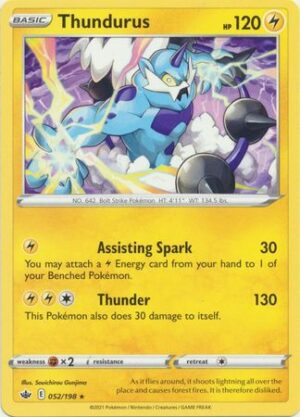 Thundurus - 052/198 - Rare Theme Deck Exclusive