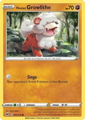 Hisuian Growlithe - 083/196 - Common