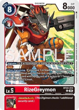 RizeGreymon - Cyber Eden (BT22-012 C)