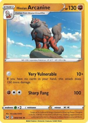 Hisuian Arcanine - 084/196 - Holo Rare