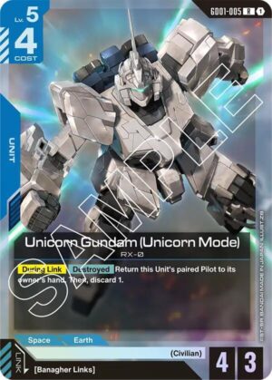 Unicorn Gundam (Unicorn Mode) - Newtype Rising (GD01-005 R)